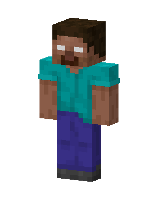 Herobrine skin, 3D preview