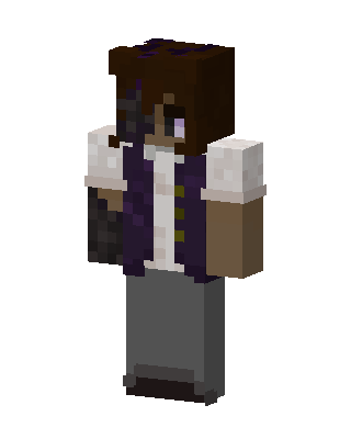 Purple Player Girl skin, 3D preview