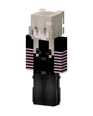 Black Anime Girl skin, 3D preview