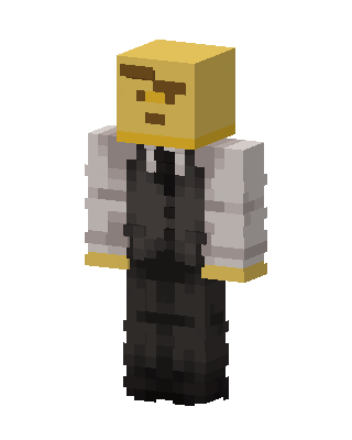Golden Head Butler skin, 3D preview