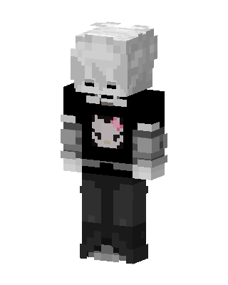 Kitty Skeleton Hoodie skin, 3D preview