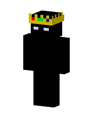 Crowned Enderman skin, 3D preview