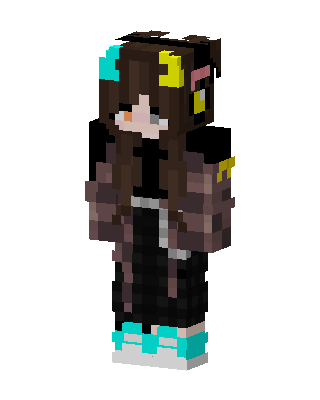 Moon Headphone Girl skin, 3D preview