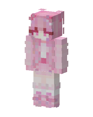 Pink Anime Girl skin, 3D preview