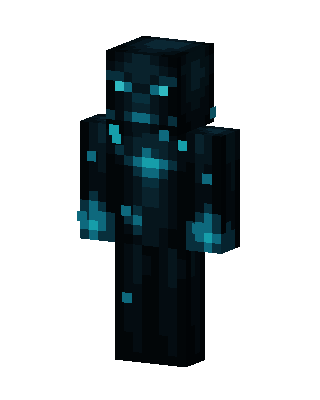 Black Glowing Villain Boy skin, 3D preview