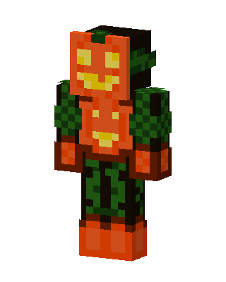 Pumpkin Vine skin, 3D preview