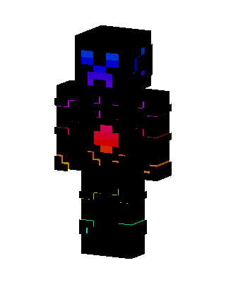 Neon Creeper Minecraft skin