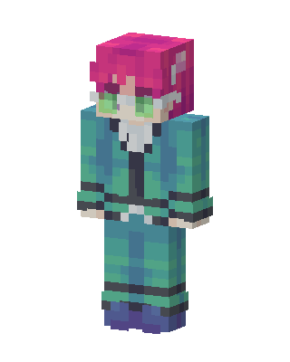 Teal Anime Girl Minecraft skin