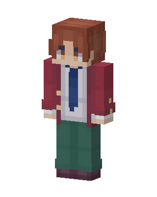 Red Blazer Student skin, 3D preview
