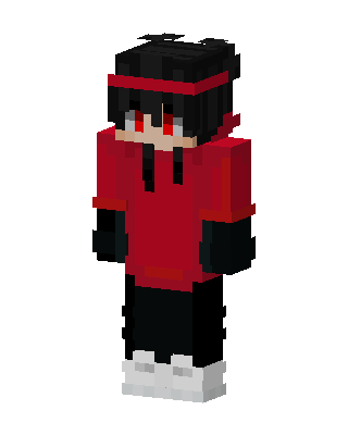 Red Hoodie Boy Minecraft skin