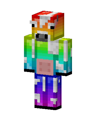 Rainbow Cow skin, 3D preview