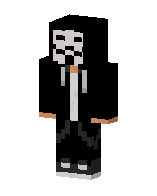Masked Hoodie skin, 3D preview