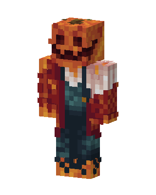 Pumpkin Scarecrow skin, 3D preview