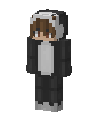 Panda Onesie skin, 3D preview