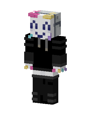 Black E-Girl skin, 3D preview