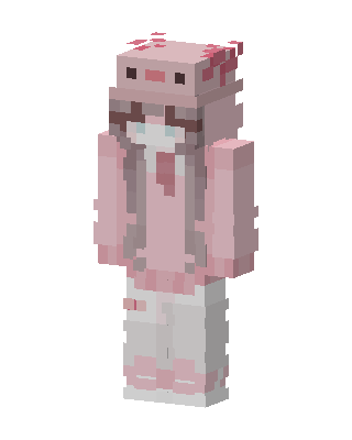 Axolotl Hoodie Girl Minecraft skin