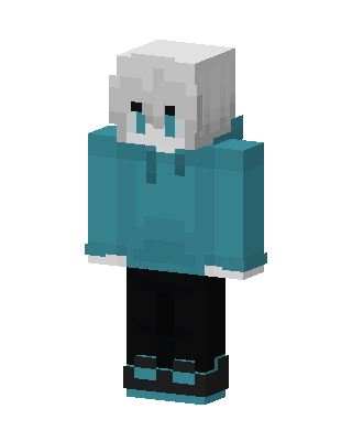 Teal Hoodie Ghost Minecraft skin