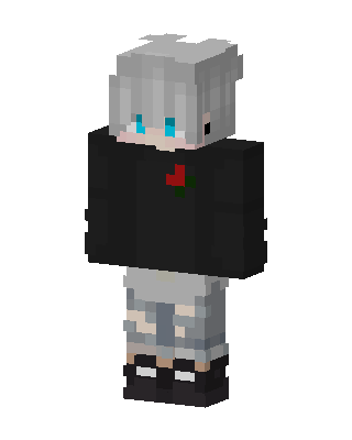 Gray Hoodie skin, 3D preview