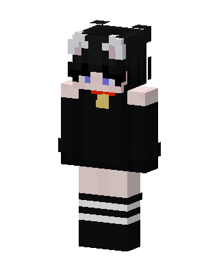 Cat Ear Goth skin, 3D preview