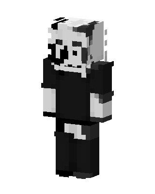 Black Mob Boy skin, 3D preview