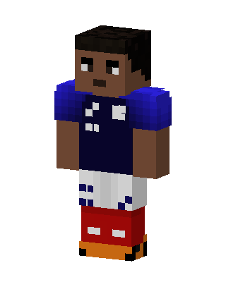 Blue Athlete Boy skin, 3D preview
