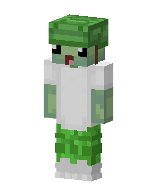 Green Mob Boy skin, 3D preview