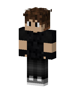Dark Hoodie Boy skin, 3D preview