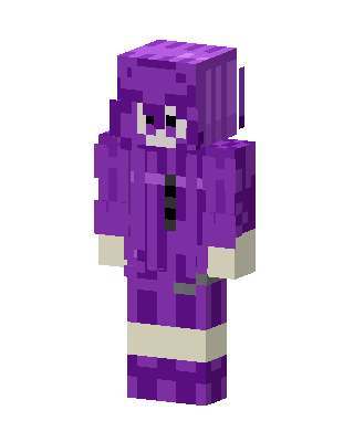 Purple Hoodie skin, 3D preview