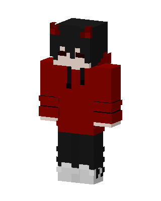 Red Devil Hoodie Minecraft skin