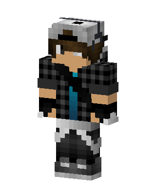Plaid Cap Boy skin, 3D preview