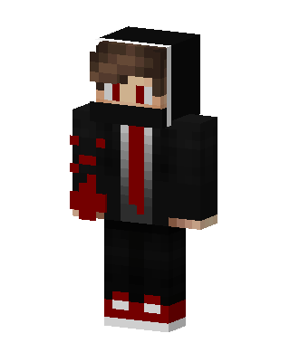 Black Hooded Villain Boy Minecraft skin