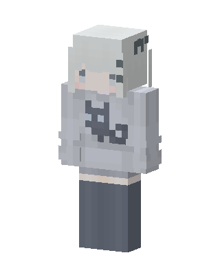 Gray Hoodie Girl Minecraft skin