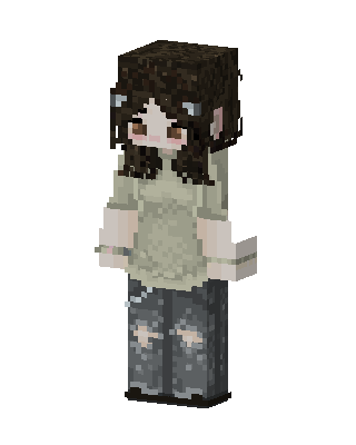 Gray Anime Girl Minecraft skin