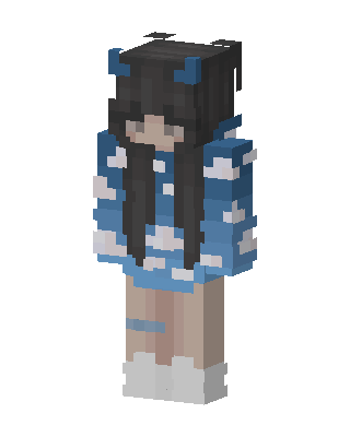 Blue Anime Girl Minecraft skin