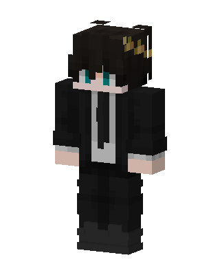 Black Suit Boy skin, 3D preview