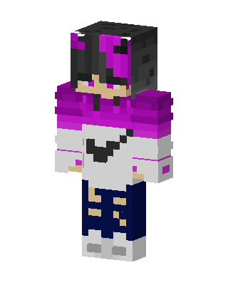 Magenta Hoodie Boy skin, 3D preview