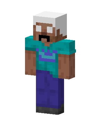 Screaming Steve skin, 3D preview