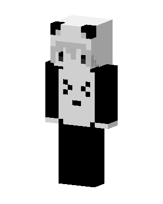 Panda Hoodie skin, 3D preview