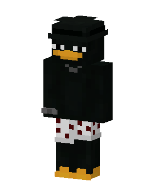 Penguin Boxers skin, 3D preview