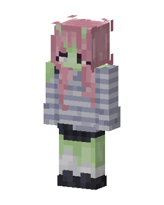 Pink Anime Girl skin, 3D preview