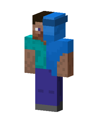 Steve Blue Hoodie Minecraft skin