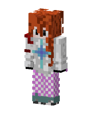Checkered Pajama Girl skin, 3D preview