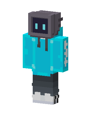 Cyan Robot skin, 3D preview