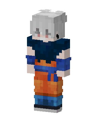 Blue Anime Boy skin, 3D preview