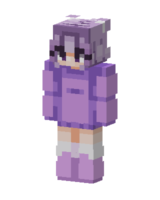 Purple Hoodie Girl Minecraft skin
