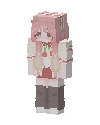 Pink Anime Girl Minecraft skin