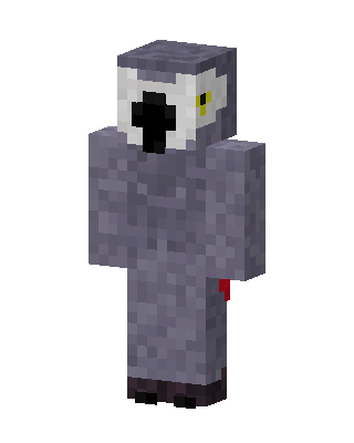 Grey Parrot skin, 3D preview