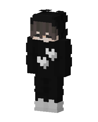 Shadow Hoodie Boy skin, 3D preview