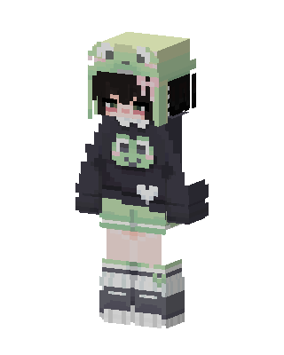 Frog Hoodie Girl Minecraft skin
