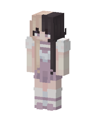 Pastel Split Hair skin, 3D preview